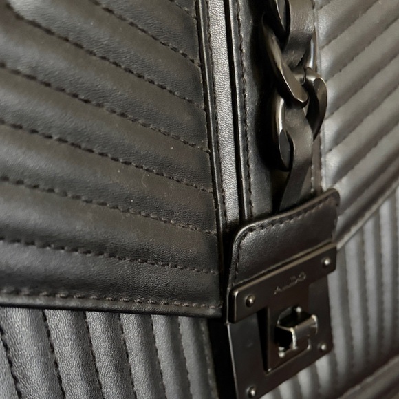 Aldo Black Structured Satchel - Picture 5 of 15